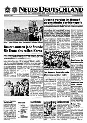 Neues Deutschland Online-Archiv vom 04.08.1978