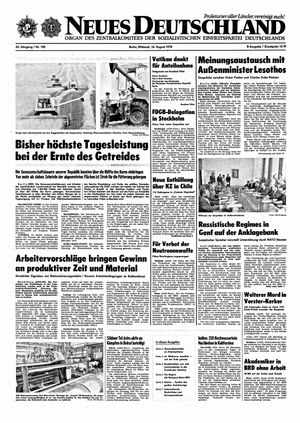 Neues Deutschland Online-Archiv vom 16.08.1978