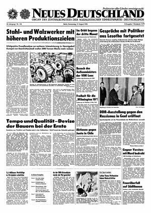 Neues Deutschland Online-Archiv vom 17.08.1978