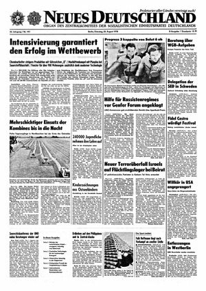 Neues Deutschland Online-Archiv vom 22.08.1978