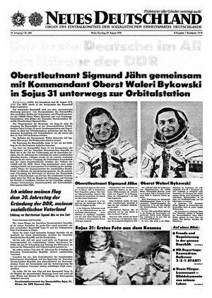 Neues Deutschland Online-Archiv vom 27.08.1978