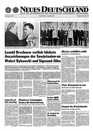 Neues Deutschland Online-Archiv vom 13.09.1978