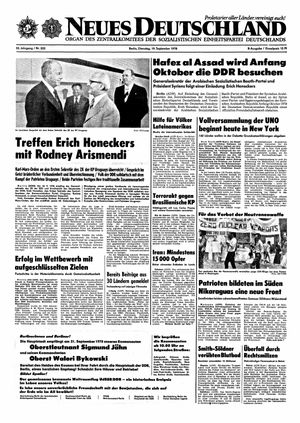 Neues Deutschland Online-Archiv vom 19.09.1978