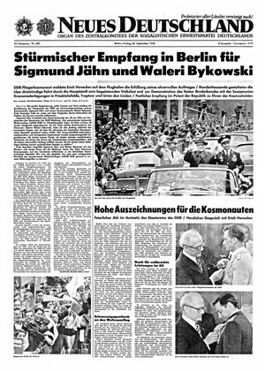 Neues Deutschland Online-Archiv vom 22.09.1978