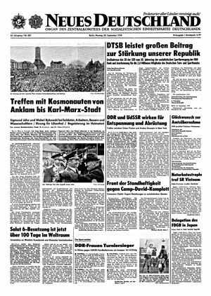 Neues Deutschland Online-Archiv vom 25.09.1978