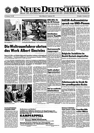Neues Deutschland Online-Archiv vom 27.09.1978