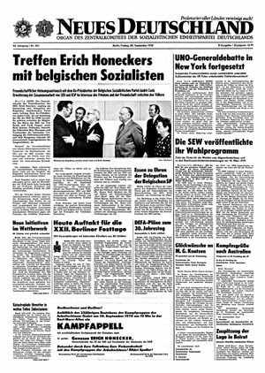 Neues Deutschland Online-Archiv vom 29.09.1978
