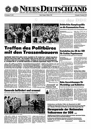 Neues Deutschland Online-Archiv vom 06.10.1978