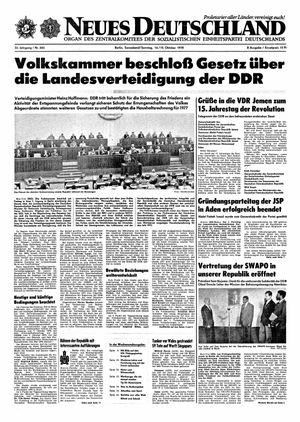 Neues Deutschland Online-Archiv vom 14.10.1978