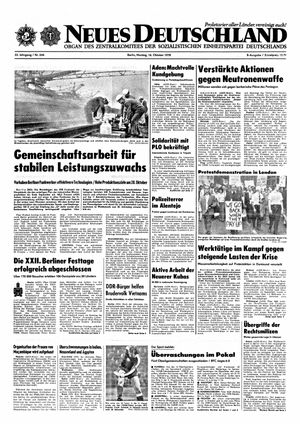 Neues Deutschland Online-Archiv vom 16.10.1978