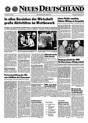 Neues Deutschland Online-Archiv on Oct 26, 1978
