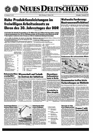 Neues Deutschland Online-Archiv vom 31.10.1978