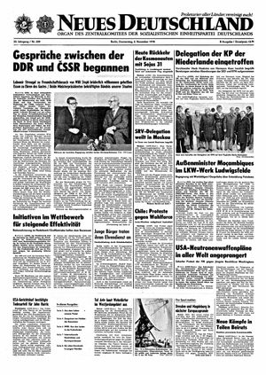 Neues Deutschland Online-Archiv vom 02.11.1978