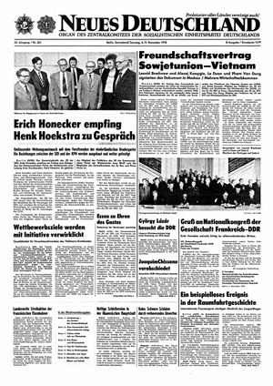 Neues Deutschland Online-Archiv vom 04.11.1978
