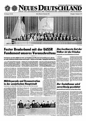 Neues Deutschland Online-Archiv vom 08.11.1978