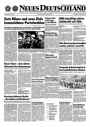 Neues Deutschland Online-Archiv vom 09.11.1978