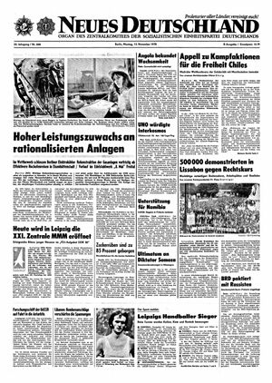 Neues Deutschland Online-Archiv vom 13.11.1978