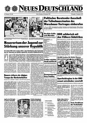 Neues Deutschland Online-Archiv vom 14.11.1978