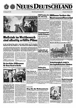 Neues Deutschland Online-Archiv vom 20.11.1978