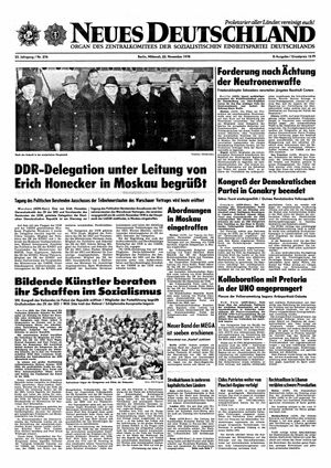 Neues Deutschland Online-Archiv vom 22.11.1978