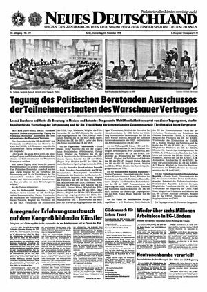 Neues Deutschland Online-Archiv vom 23.11.1978