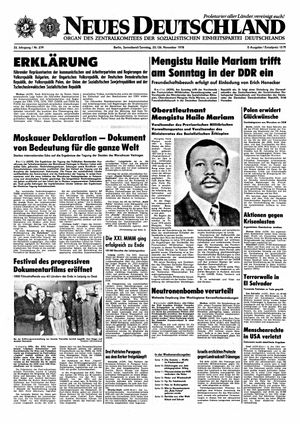 Neues Deutschland Online-Archiv vom 25.11.1978