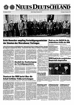 Neues Deutschland Online-Archiv vom 08.12.1978