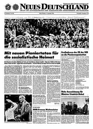Neues Deutschland Online-Archiv vom 11.12.1978