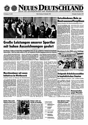 Neues Deutschland Online-Archiv vom 12.12.1978