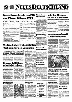 Neues Deutschland Online-Archiv vom 22.12.1978