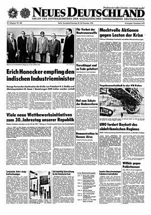 Neues Deutschland Online-Archiv vom 23.12.1978