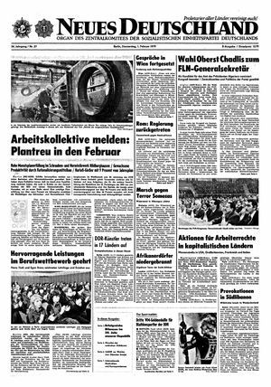 Neues Deutschland Online-Archiv vom 01.02.1979