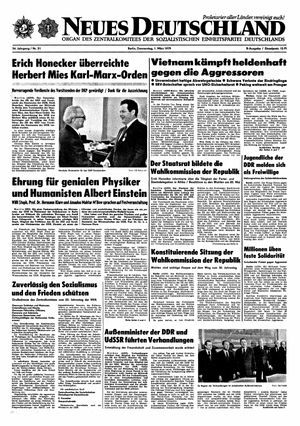 Neues Deutschland Online-Archiv vom 01.03.1979