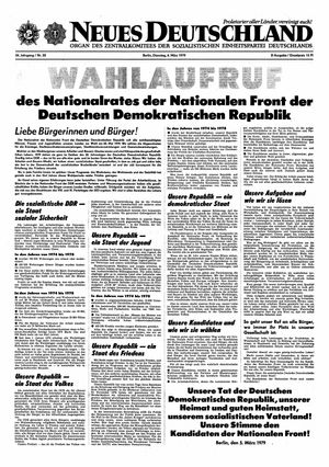 Neues Deutschland Online-Archiv vom 06.03.1979