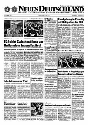Neues Deutschland Online-Archiv vom 02.04.1979