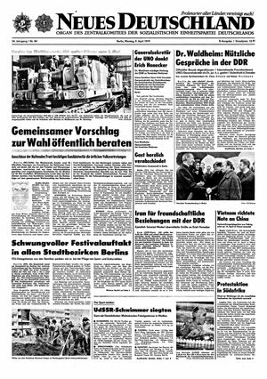 Neues Deutschland Online-Archiv vom 09.04.1979