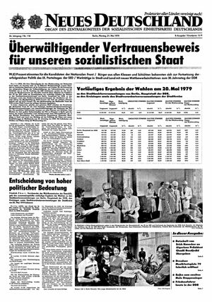 Neues Deutschland Online-Archiv vom 21.05.1979