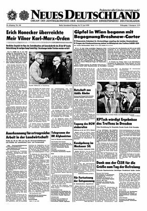 Neues Deutschland Online-Archiv vom 16.06.1979