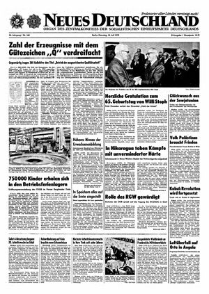 Neues Deutschland Online-Archiv vom 10.07.1979