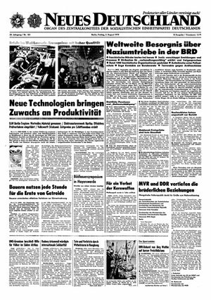Neues Deutschland Online-Archiv vom 03.08.1979