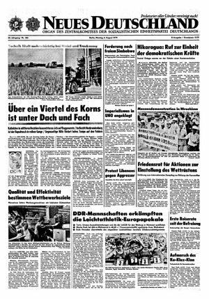 Neues Deutschland Online-Archiv vom 06.08.1979