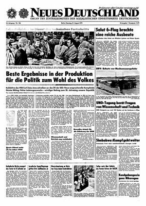Neues Deutschland Online-Archiv vom 21.08.1979