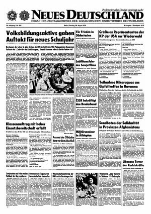Neues Deutschland Online-Archiv vom 28.08.1979