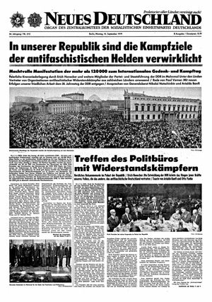 Neues Deutschland Online-Archiv vom 10.09.1979