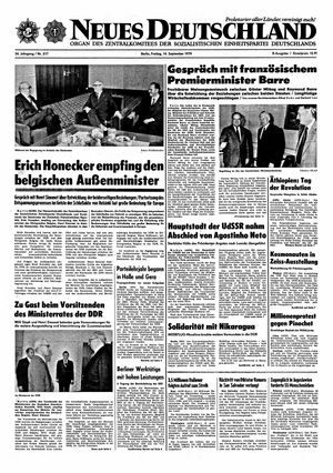 Neues Deutschland Online-Archiv vom 14.09.1979
