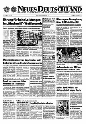 Neues Deutschland Online-Archiv vom 24.09.1979