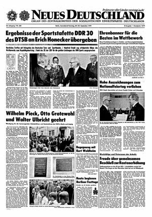 Neues Deutschland Online-Archiv vom 29.09.1979