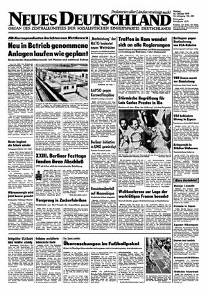 Neues Deutschland Online-Archiv vom 22.10.1979