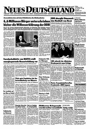 Neues Deutschland Online-Archiv vom 09.11.1979