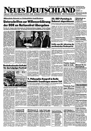 Neues Deutschland Online-Archiv vom 24.11.1979